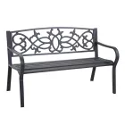 Zahradní lavička z kovu s různými povrchovými úpravami - sešívačka Viadurini