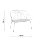 Zahradní lavička vyrobená výhradně z kovu - Archiv Viadurini