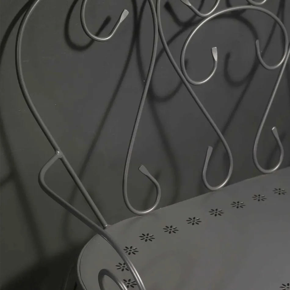 Zahradní lavička vyrobená výhradně z kovu - Archiv Viadurini