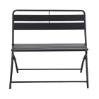 Skládací zahradní lavička z kovu - stuha Viadurini