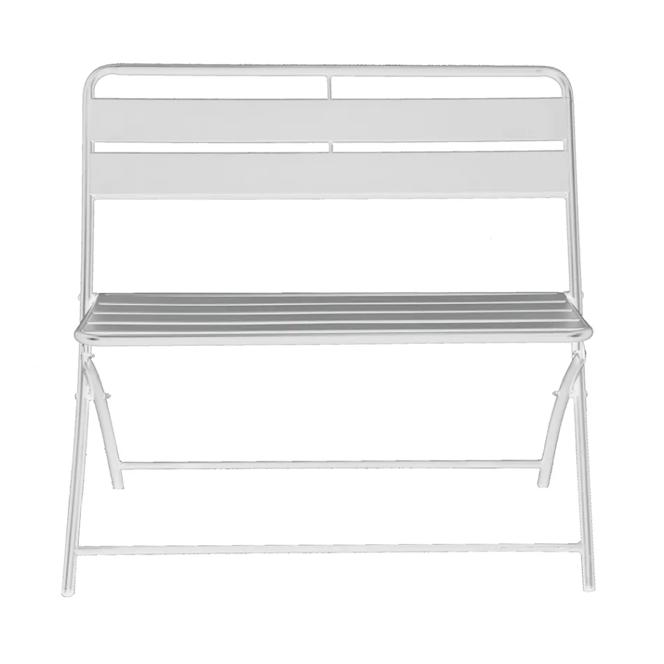 Skládací zahradní lavička z kovu - stuha Viadurini