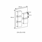 Nástěnný panel z ořechového dřeva a skleněných polic Canaletto 2 velikosti - bazalka Viadurini