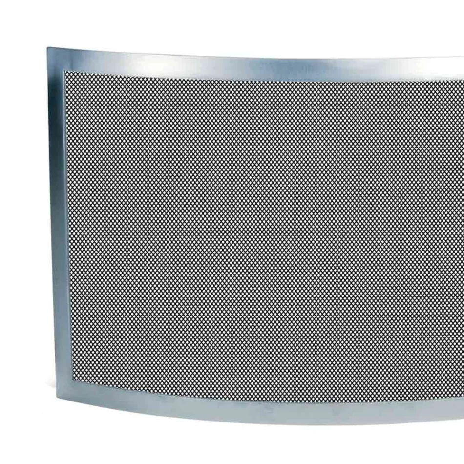 Lapač jisker s černou síťovinou a zakřivenou ocelí Made in Italy - Safír Viadurini