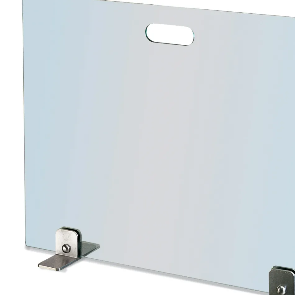 Lapač jisker z tvrzeného křišťálu a ocelové nohy Made in Italy - Volume Viadurini