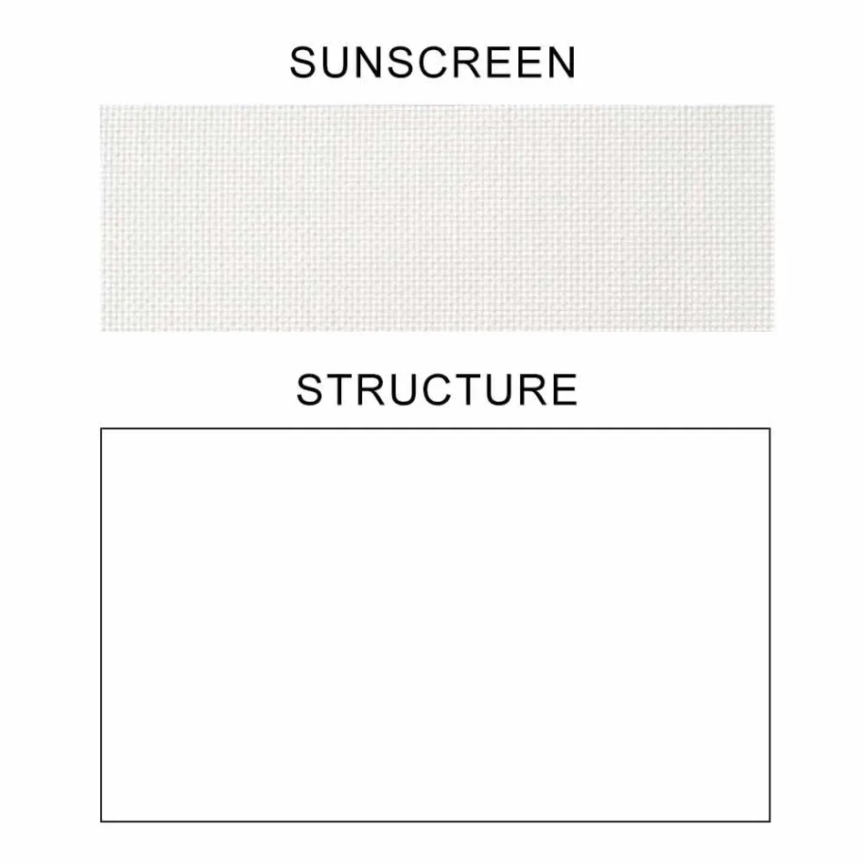 Látkový slunečník s hliníkovou strukturou - opalovací krém Emma od společnosti Varaschin Viadurini