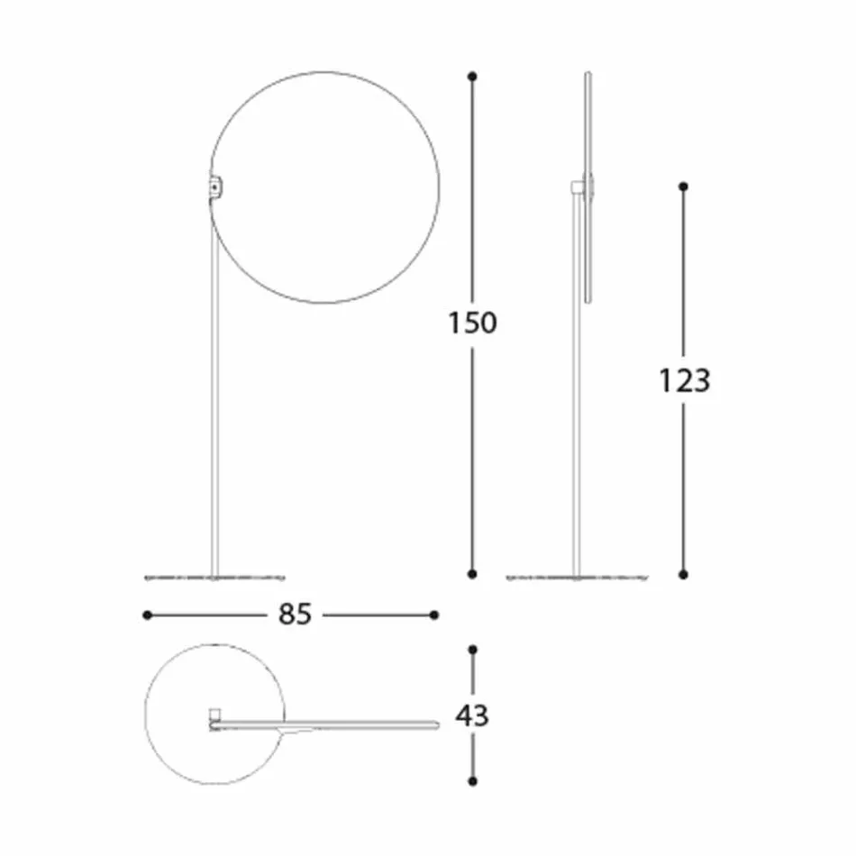 Látkový slunečník s hliníkovou strukturou - opalovací krém Emma od společnosti Varaschin Viadurini