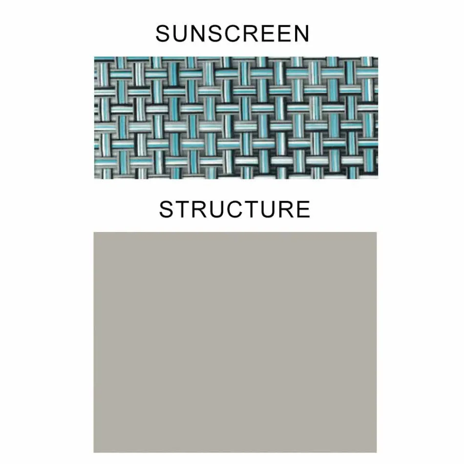 Látkový slunečník s hliníkovou strukturou - opalovací krém Emma od společnosti Varaschin Viadurini