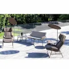 Látkový slunečník s hliníkovou strukturou - opalovací krém Emma od společnosti Varaschin Viadurini