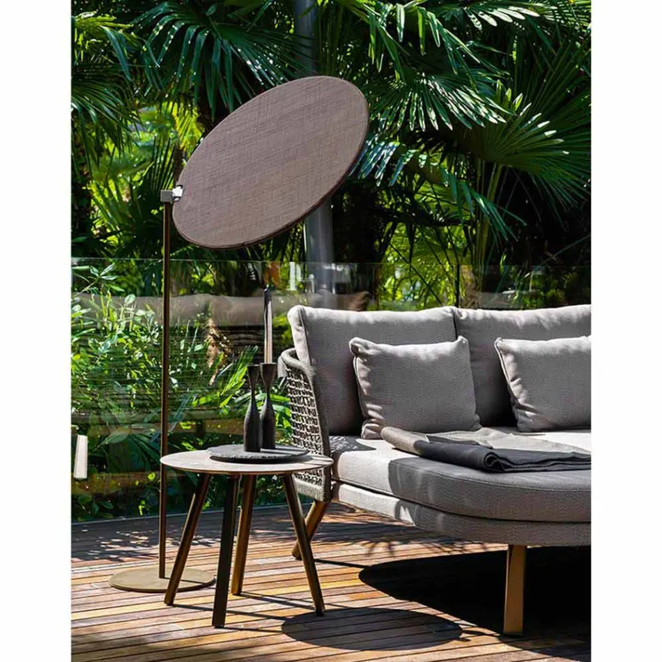 Látkový slunečník s hliníkovou strukturou - opalovací krém Emma od společnosti Varaschin Viadurini