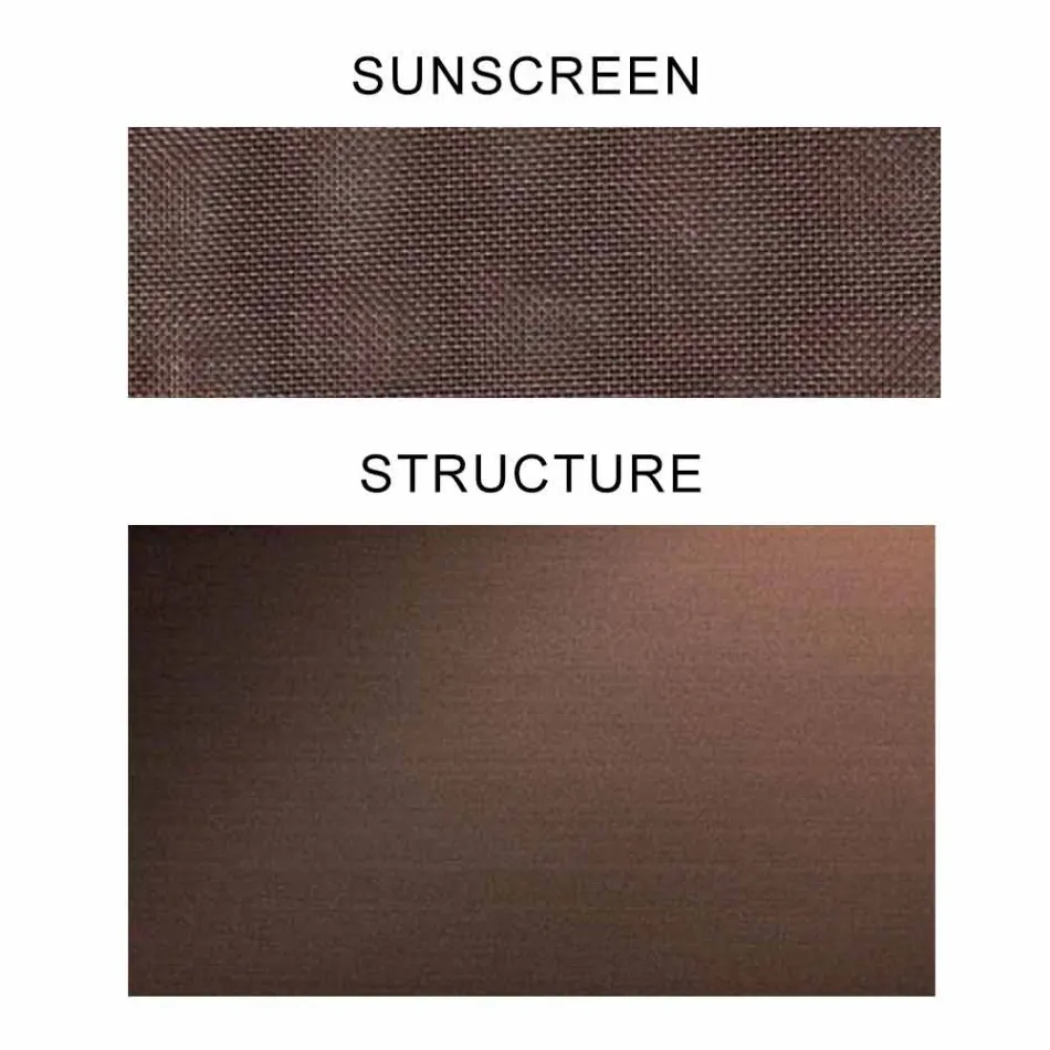 Látkový slunečník s hliníkovou strukturou - opalovací krém Emma od společnosti Varaschin Viadurini