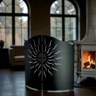 Zakřivený kryt sporáku se 2 kovovými dvířky Made in Italy - Kachna Viadurini