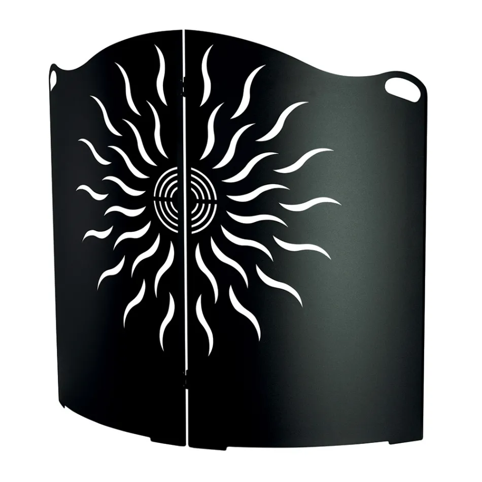 Zakřivený kryt sporáku se 2 kovovými dvířky Made in Italy - Kachna Viadurini