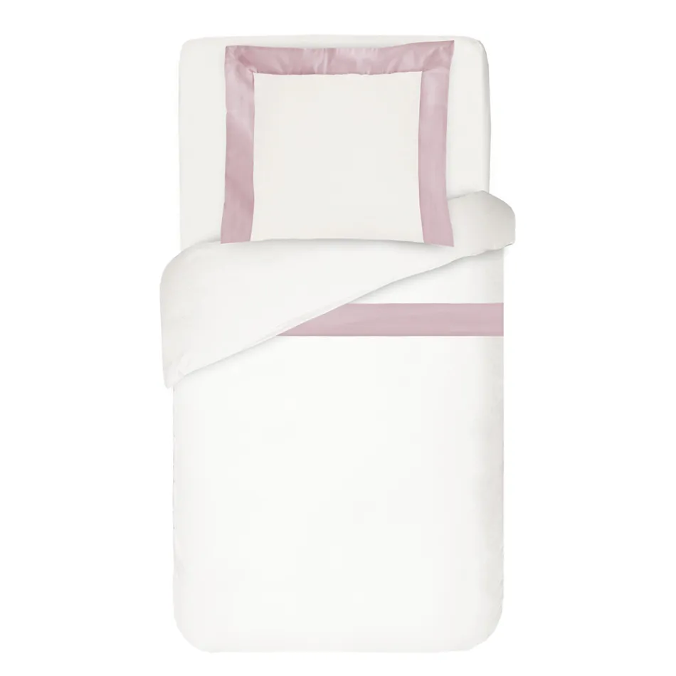 Sada saténových povlaků na přikrývku ze 100% bavlny a 10% bavlny s 1 povlakem na polštář - detail Viadurini