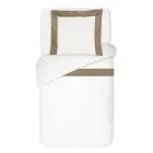 Sada saténových povlaků na přikrývku ze 100% bavlny a 10% bavlny s 1 povlakem na polštář - detail Viadurini