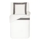 Sada saténových povlaků na přikrývku ze 100% bavlny a 10% bavlny s 1 povlakem na polštář - detail Viadurini