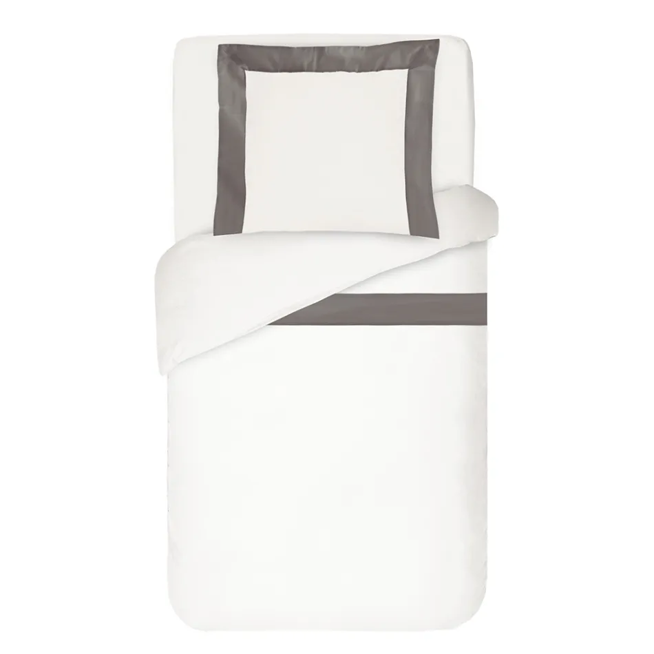 Sada saténových povlaků na přikrývku ze 100% bavlny a 10% bavlny s 1 povlakem na polštář - detail Viadurini