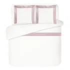 Sada saténových povlaků na přikrývku ze 100 % bavlny a 10 % bavlny se 2 povlaky na polštáře - Detail Viadurini
