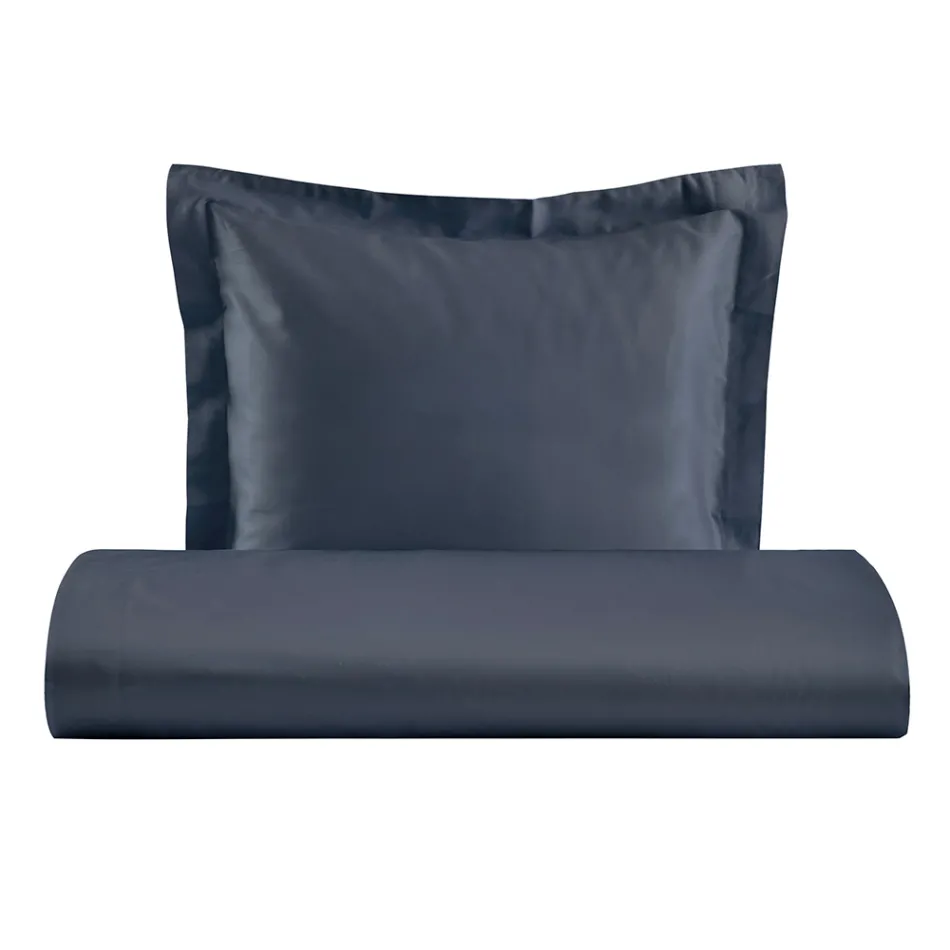 Sada 100% bavlněných saténových povlaků na přikrývku s 1 povlakem na polštář vyrobený v Itálii – nadýchaný Viadurini