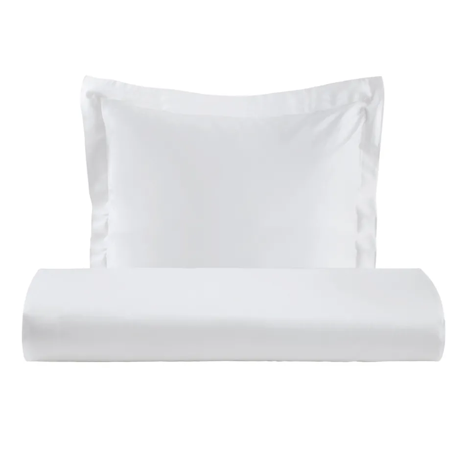 Sada 100% bavlněných saténových povlaků na přikrývku s 1 povlakem na polštář vyrobený v Itálii – nadýchaný Viadurini