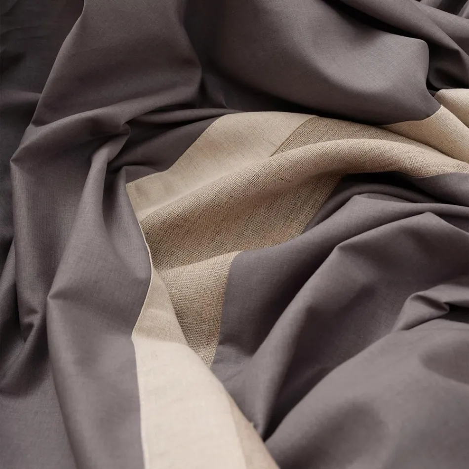 Sada povlaků na přikrývku z 90 % bavlny a 10 % lnu s 1 povlakem na polštář vyrobený v Itálii – Nestlé Viadurini