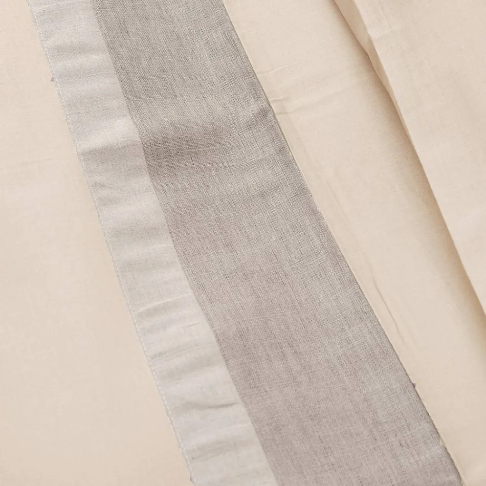 Sada povlaků na přikrývku z 90 % bavlny a 10 % lnu se 2 povlaky na polštář Made in Italy – Nestlé Viadurini