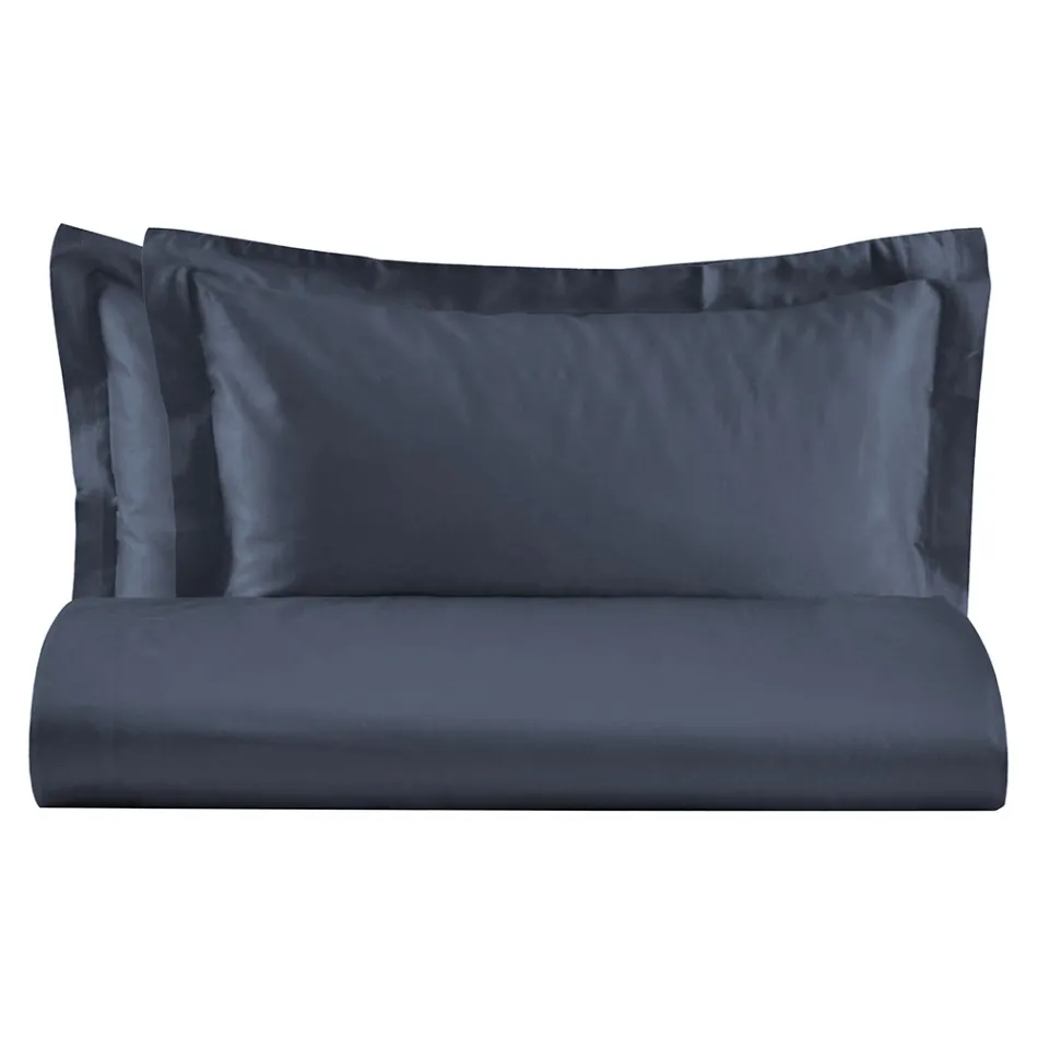 Dvojitá sada povlaků na přikrývku ze 100% bavlněného saténu Made in Italy - nadýchaná Viadurini