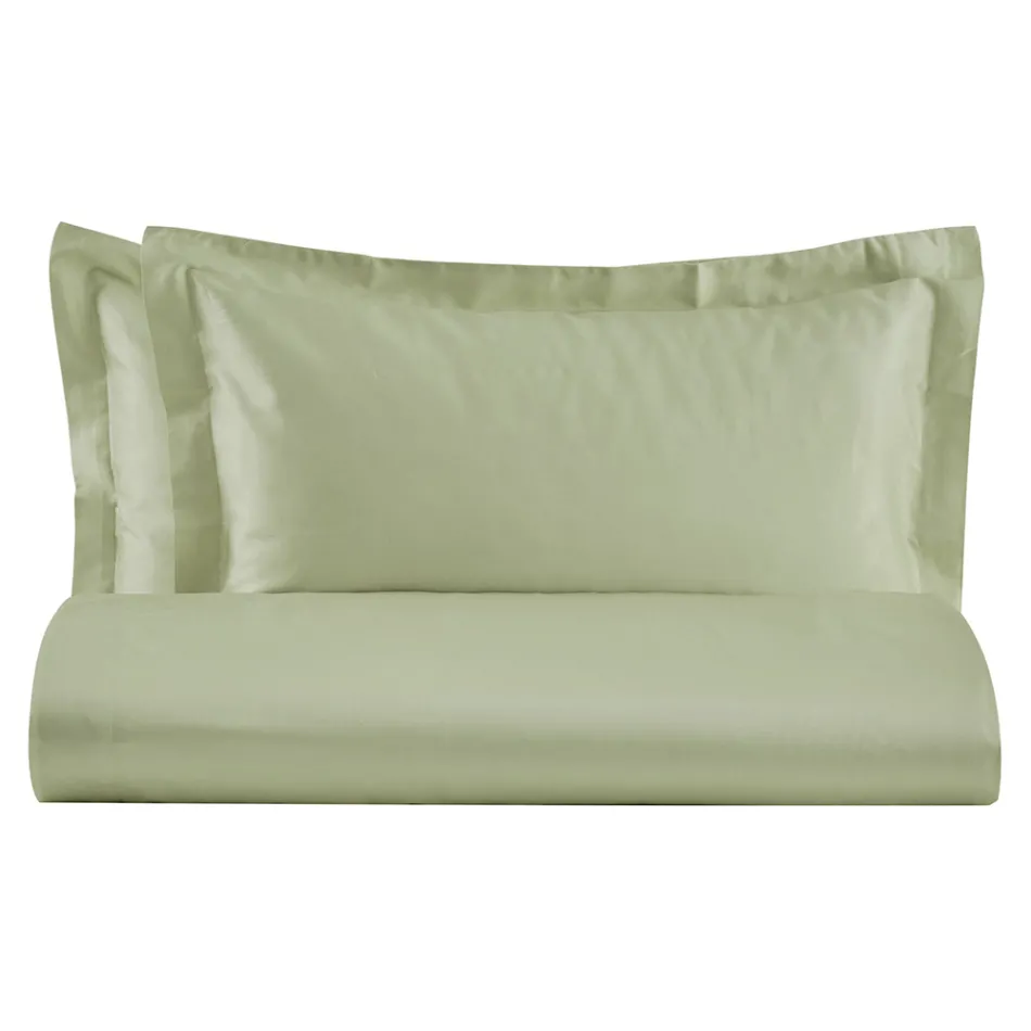 Dvojitá sada povlaků na přikrývku ze 100% bavlněného saténu Made in Italy - nadýchaná Viadurini