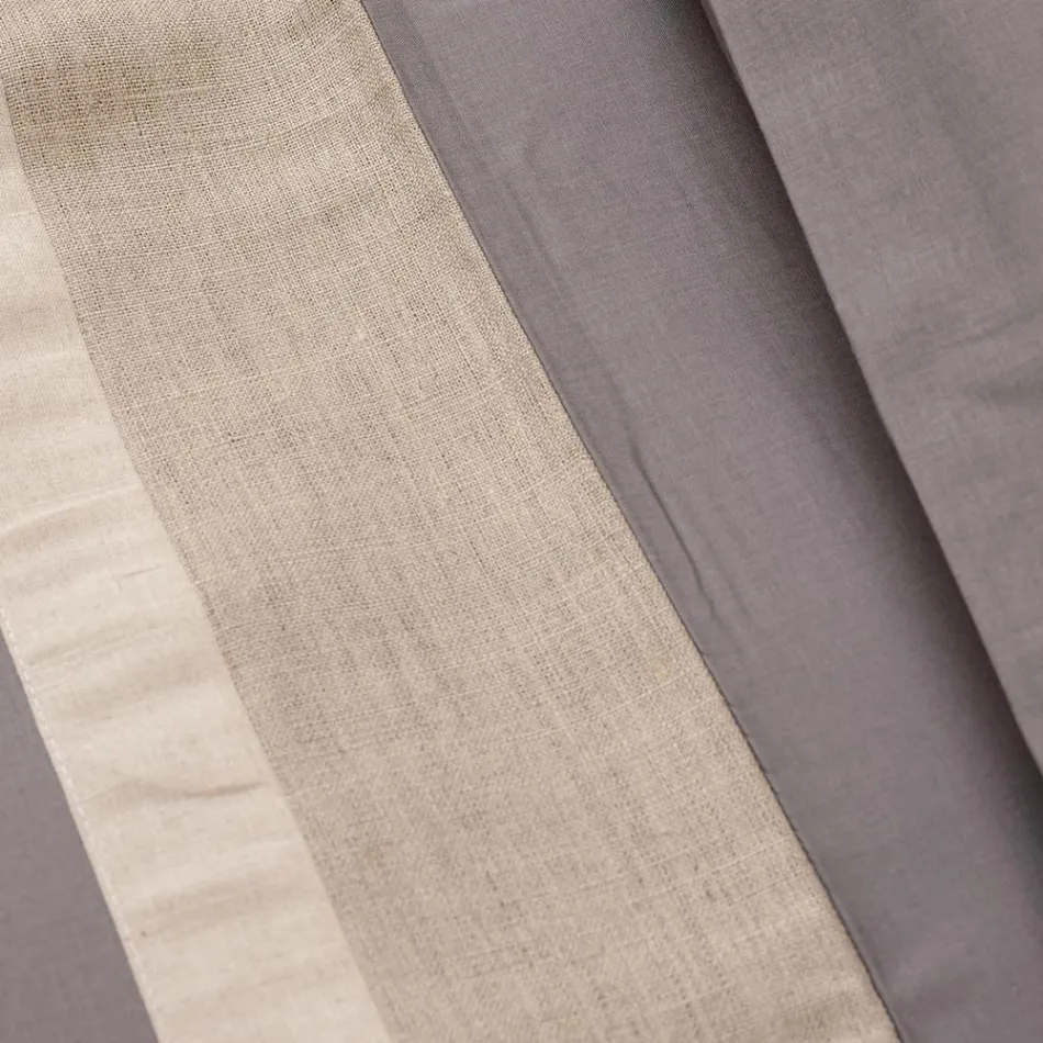 Sada dvojitých povlaků na přikrývku z 90% bavlny a 10% lnu Made in Italy - Nestlé Viadurini