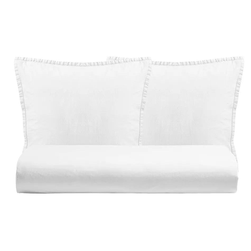 Sada dvojitých povlaků na přikrývku z čisté bavlny barvené na oděvy se 2 povlaky na polštáře - Delikatesa Viadurini