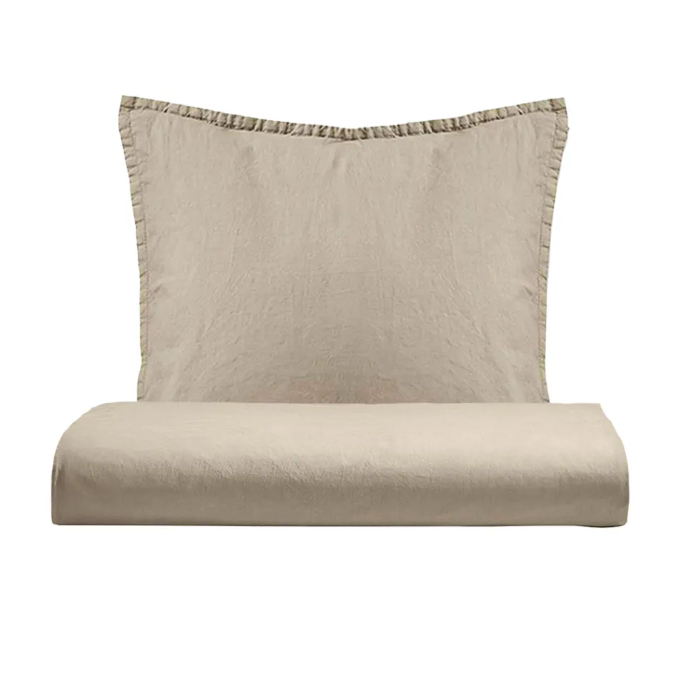 Sada povlaků na jednu přikrývku z čisté bavlny barvené na oděvy s 1 povlakem na polštář - Delikatesa Viadurini