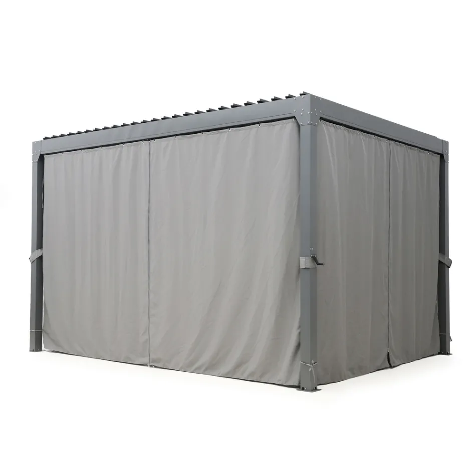 Pegola 3x4 mt v antracitově lakovaném hliníku s klikou - Levante Viadurini