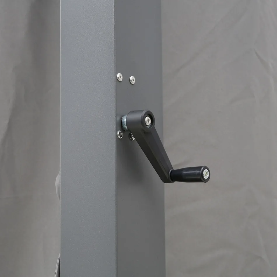 Pegola 3x4 mt v antracitově lakovaném hliníku s klikou - Levante Viadurini