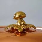 Vysoký hrnec v ručně pocínované mědi s rukojetí a víkem 20 cm - Mariarita Viadurini