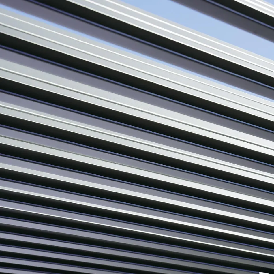 Antracitová hliníková pergola s nastavitelnou střechou - Vitta Viadurini