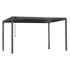 Antracitová hliníková pergola s nastavitelnou střechou - Vitta Viadurini