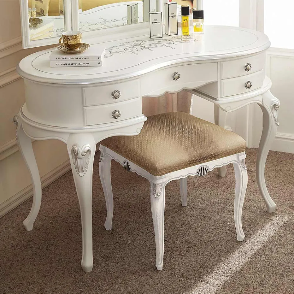 Klasický dřevěný hřeben na líčení se zrcadlem Made in Italy - Cambrige Viadurini