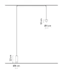 Drátěná stojací lampa v černém hliníku a kuželu Skvělý minimalistický design - Mercado Viadurini