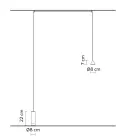 Drátěná stojací lampa v černém hliníku s malým kuželem v minimálním designu - Mercado Viadurini