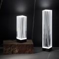 Led stolní lampa v designu Triptych Satin Acrylic Crystal - Crystol