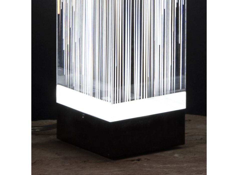 Led stojací lampa v designu Triptych Satin Acrylic Crystal - Crystol Viadurini