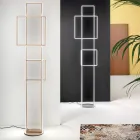 Designová LED stojací lampa ve zlatém nebo stříbrném lakovaném kovu - Formal Viadurini