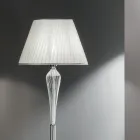 Klasická stojací lampa z ručně vyráběného skla Rigaton a zlatého kovu - Fievole Viadurini