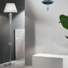 Klasická stojací lampa z ručně vyráběného skla Rigaton a zlatého kovu - Fievole Viadurini