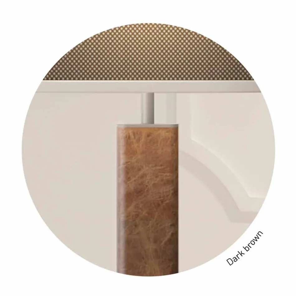 Kovová stojací lampa s moderním designem a látkovým stínidlem vyrobené v Itálii - skok Viadurini