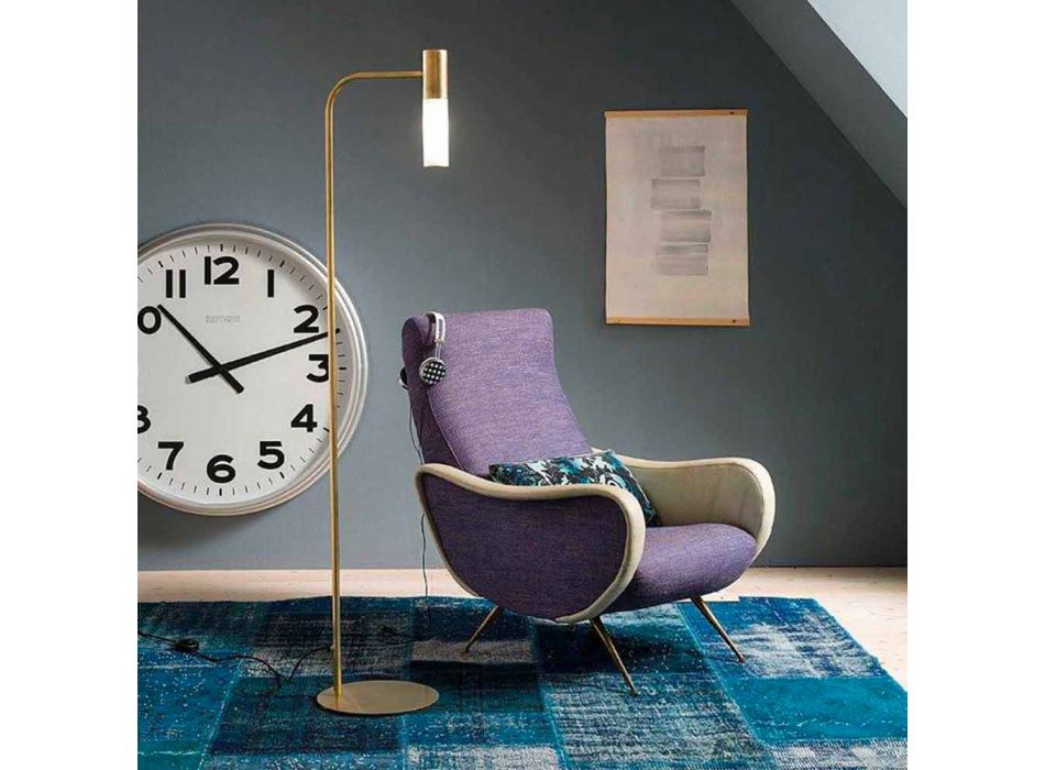 Elegantní stojací lampa do obývacího pokoje z mosazi a italského skla - Etoile od Il Fanale Viadurini