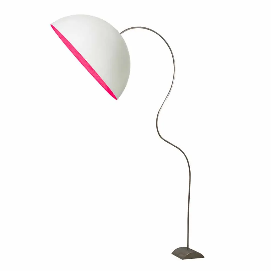 Moderní H210cm stojací lampa In-es.artdesign Half Moon barevný nebulit Viadurini