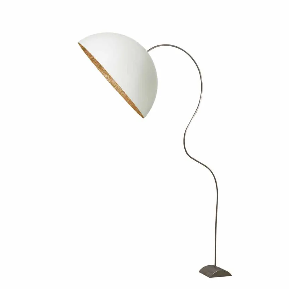 Moderní H210cm stojací lampa In-es.artdesign Half Moon barevný nebulit Viadurini