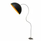 Moderní H210cm stojací lampa In-es.artdesign Half Moon barevný nebulit Viadurini