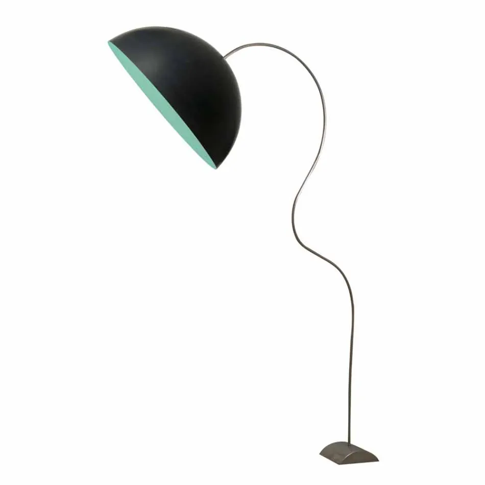Moderní H210cm stojací lampa In-es.artdesign Half Moon barevný nebulit Viadurini