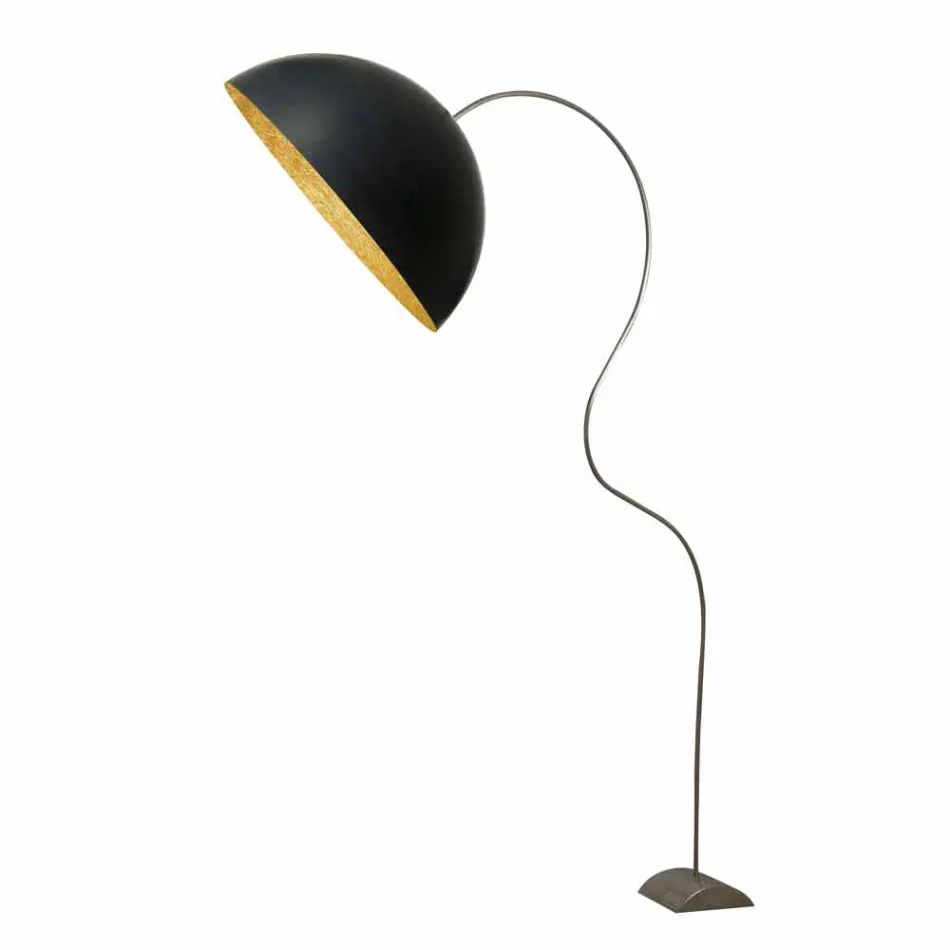 Moderní H210cm stojací lampa In-es.artdesign Half Moon barevný nebulit Viadurini